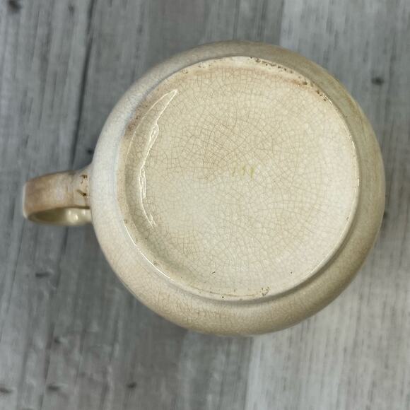 Vintage Brown Cream Red Floral Shaving Mug Cup Decor - Picture 7 of 10